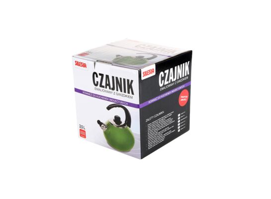 Czajnik emaliowany 2,5 l ciemny szary