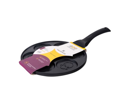 Patelnia do placków i jajek sadzonych odlewana 26 cm ZWIERZĄTKA 2 VALDINOX
