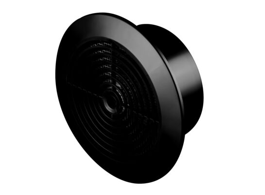 Osłona wentylacyjna Ø125 czarny