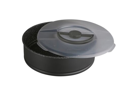 Tortownica 26 cm z plastikową pokrywą i uchwytem