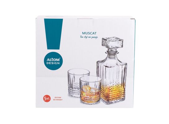 Zestaw do whisky Muscat karafka 900 ml + 4 szklanki 330 ml