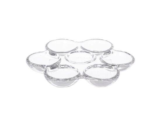 Talerz szklany na jajka 17,5 x 16 x 2 cm