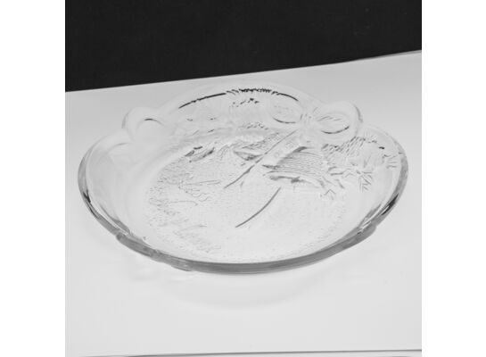 Talerz dekoracyjny bombka 17,8 x 2,9 cm transparentny