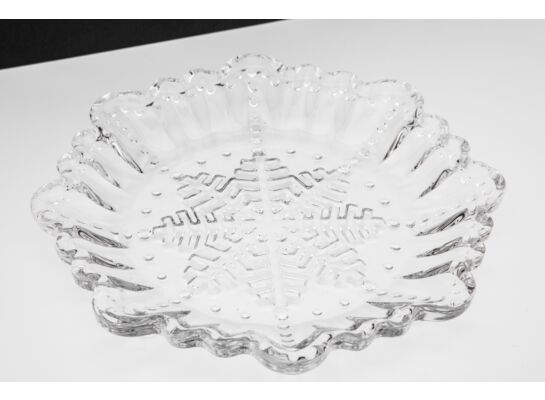 Talerz dekoracyjny śnieżynka 17,9 cm