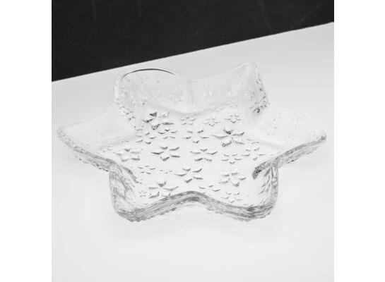 Talerz dekoracyjny gwiazda 16 x 2,5 cm transparentny