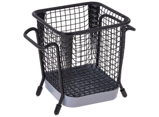 Ociekacz na sztućce kwadratowy czarny