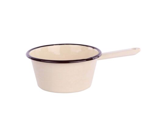 Rondel stożkowy z trzonkiem i dzióbkiem 0,6 l śr. 14 cm krem