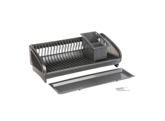 Suszarka do naczyń z ociekaczem srebrna 47,5 x 22 x 20 cm