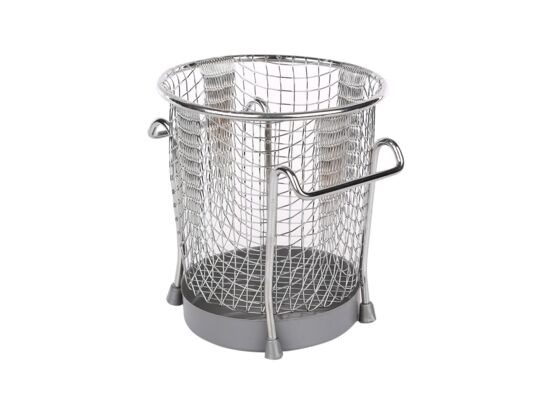 Ociekacz na sztućce okrągły chrom