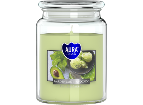 Świeca w szkle SND99-353 Mięta Ogrodowa- Awokado BISPOL