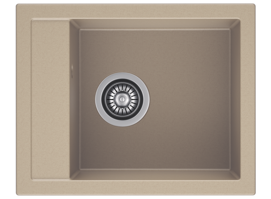 Zlewozmywak CALI 40 x 50 cm + bateria elasyczna beż