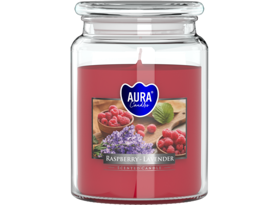 Świeca w szkle SND99-352 Malina-Lawenda BISPOL