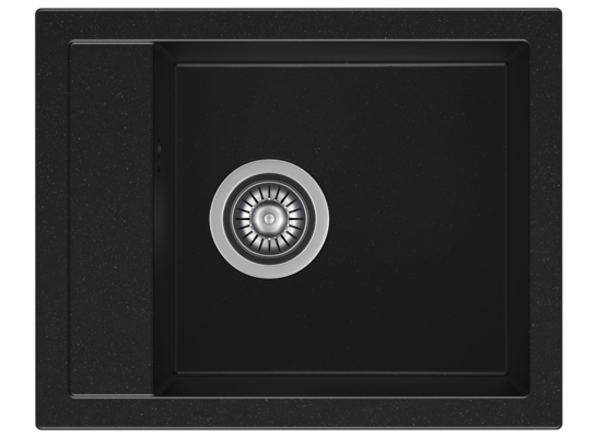 Zlewozmywak CALI 40 x 50 cm + bateria elasyczna czarny