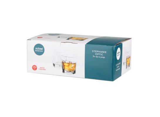 Komlpet 6 szklanek do whisky Stephane optic 280 ml Color box