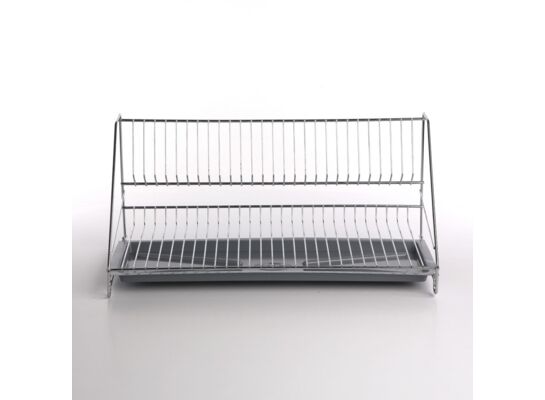 Suszarka do naczyń 1-poziomowa 50 cm wysoka z tacką chrom