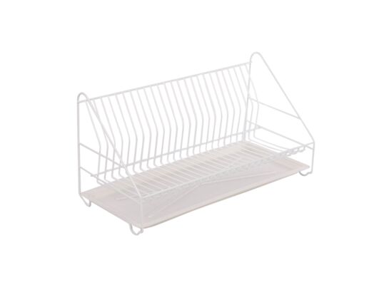Suszarka do naczyń 1-poziomowa 50 cm biała z tacką