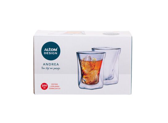 Komplet 2 szklanek termicznych Andrea 300 ml