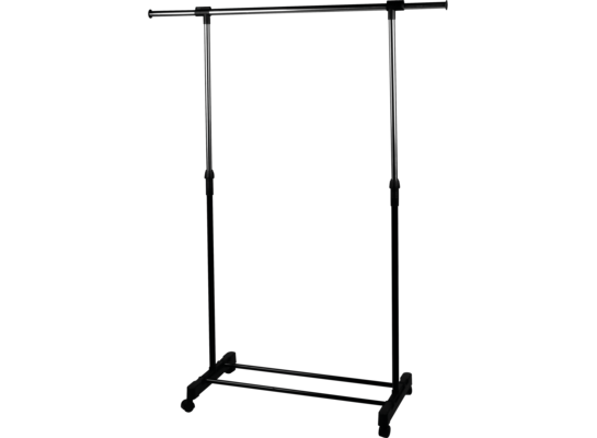 Wieszak na ubrania stojący 1D chrom/czarny Paulo