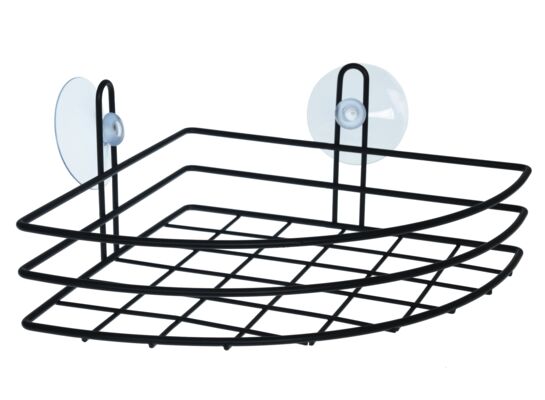 Półka narożna Niagara pojedyncza czarny