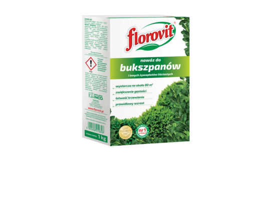 Nawóz do bukszpanów i innych żywopłotów liściastych 1 kg Nawóz Florovit