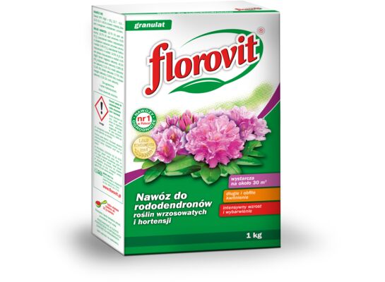 Nawóz do rododendronów, roślin wrzosowatych i hortensji karton 1 kg Florovit