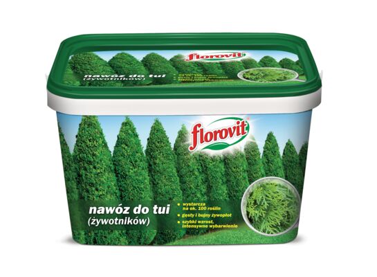 Nawóz do tui (żywotników) wiadro 4 kg Florovit
