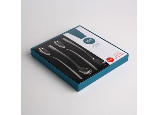 Komplet 6 łyżeczek koktajlowych Future pudełko folk