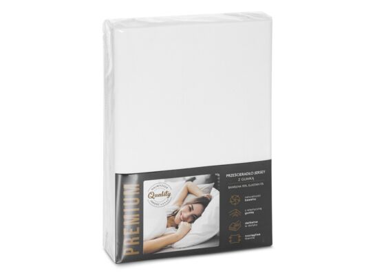 Prześcieradło JERS4 160 x 200 + 30 cm kremowy