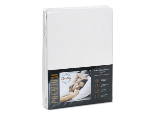 Prześcieradło JERS4 160 x 200 + 30 cm biały