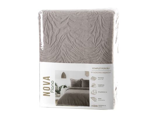 Komplet pościeli FLANO 140 x 200 cm, 70 x 80 cm/x1 beżowy