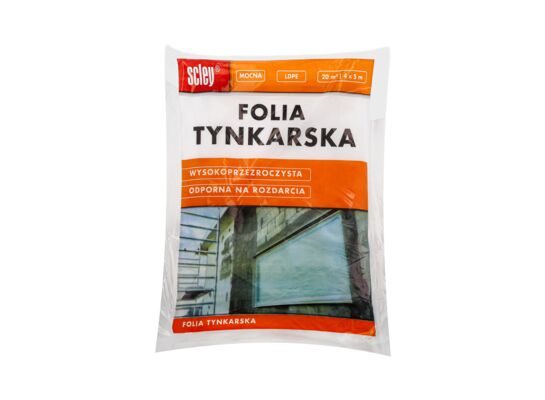 Folia tynkarska LDPE Strong 4 x 5 m 0,04 mm Scley