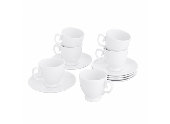 Zestaw do espresso 12-elementowy klasyka biała 100 ml MariaPaula