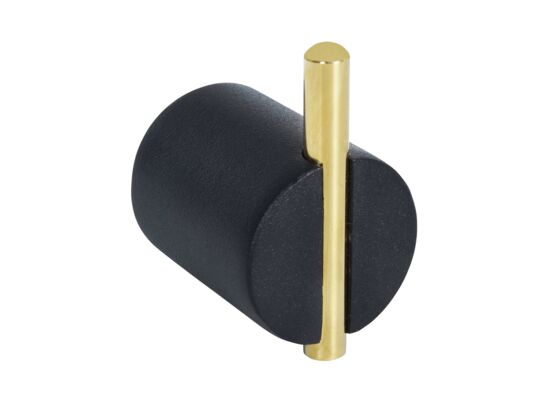 Wieszaczek pojedynczy SINTRA czarny/złoty