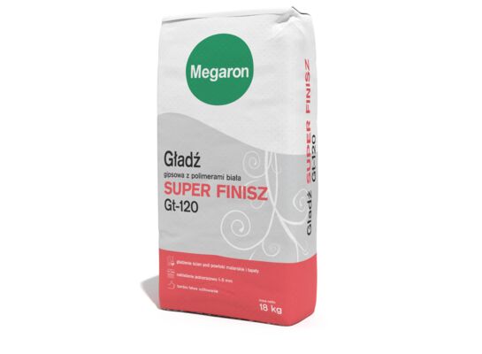 Gładź gipsowa z polimerami biała SUPER-FINISZ 18 kg