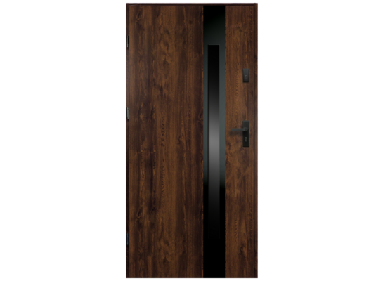 Drzwi zewnętrzne S68 Bonita black inox orzech 90P 2Z/012/07B