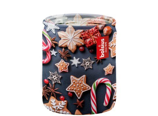 Świeca zapachowa w szkle z motywem Bolsius 9 x 25,8 cm 12 szt. mix wzorów