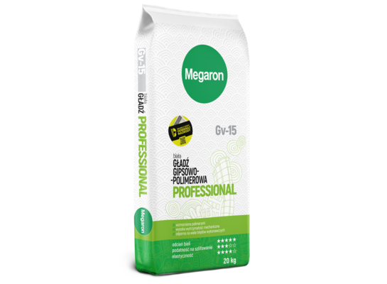 Gładź gipsowo-polimerowa biała PROFESSIONAL 20 kg Megaron